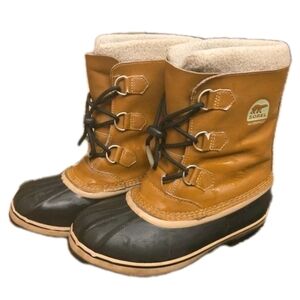 SOREL Men's MANITOU Boots Waterproof Insulated LEATHER Size 7 EU 39